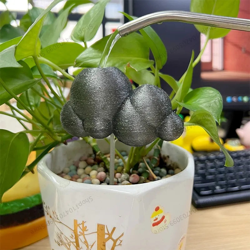Cute 3D Printed Cloud Dripping Rain Waterer-Aesthetic Houseplant Watering Spike, Creative Flower Pot Decoration for Indoor Plant